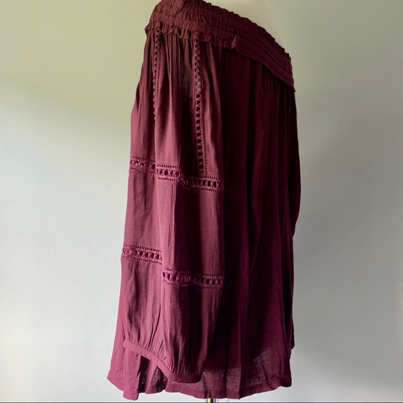 LOFT Purple Off the shoulder Blouse - Picture 7 of 8